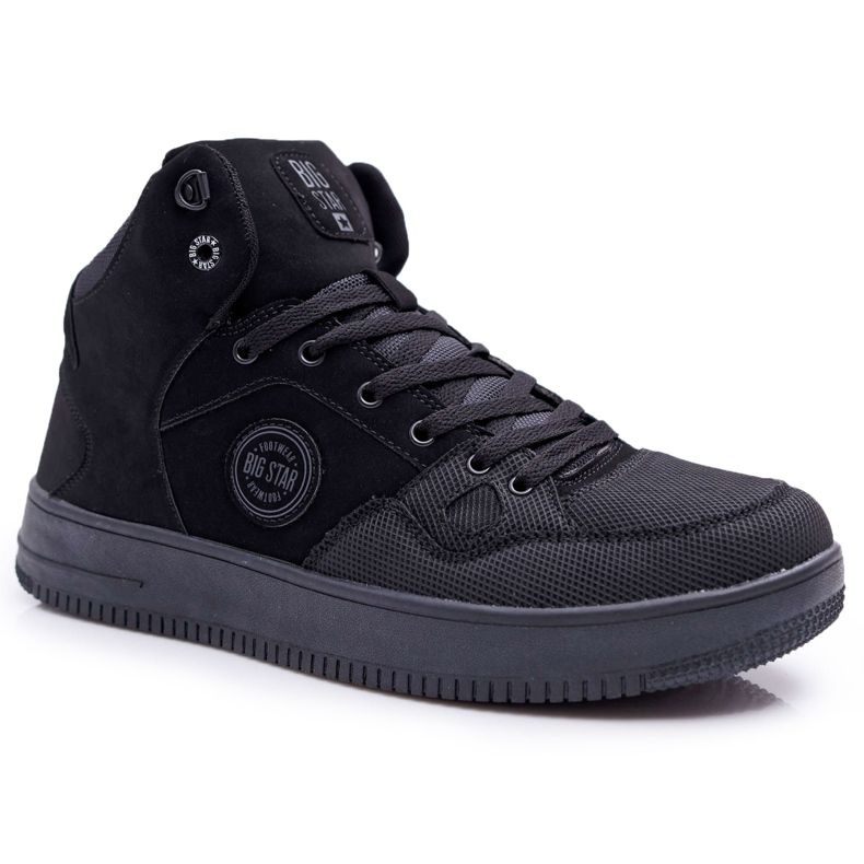 Sapatas esportivas masculinas Big Star High Black EE174433 preto