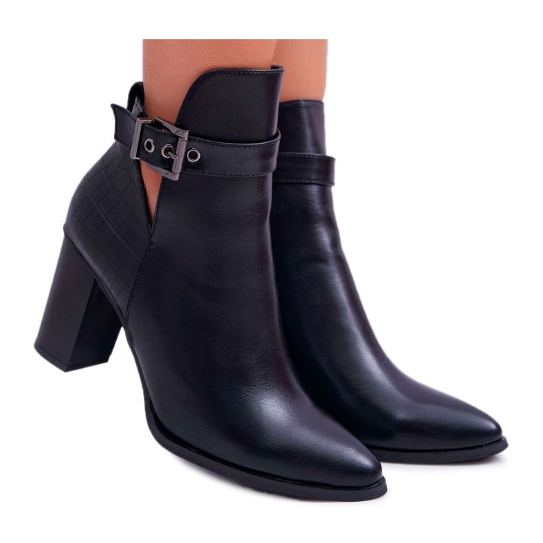 Botas femininas de salto alto pretas Getren preto