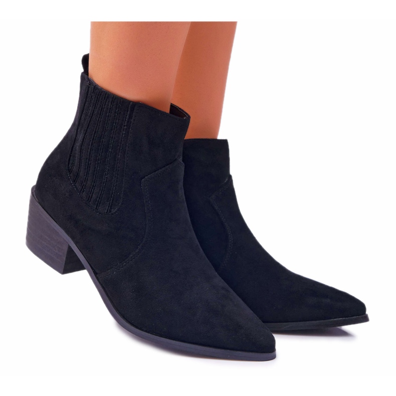 Botas femininas de salto plano Preto Umberco