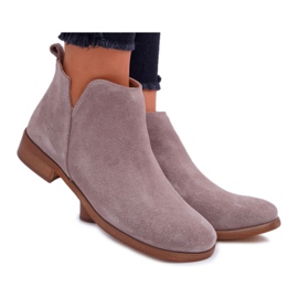 Nicole Botas femininas com salto plano Primavera couro cappuccino Madness bege