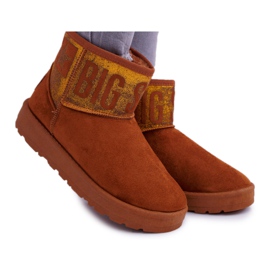 Botas marrons de neve quentes femininas Big Star EE274259 marrom