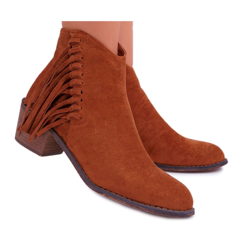 Botas de caubói Camel Agnes Femininas castanho