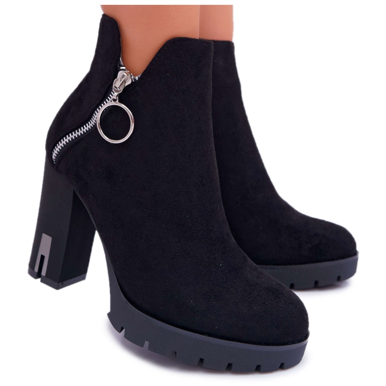 BUGO Botas femininas pretas DubiDa de salto alto preto