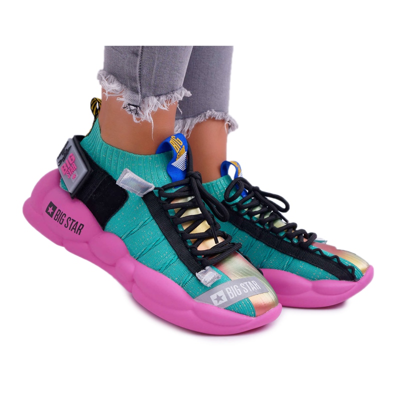 Sapatas esportivas femininas Big Star por Daniel Lopez FF274419 multicolorido