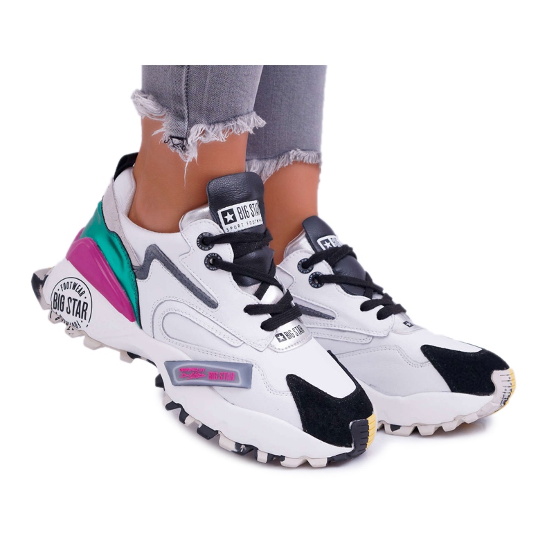 Sapatas esportivas femininas Big Star por Daniel Lopez FF274415 multicolorido