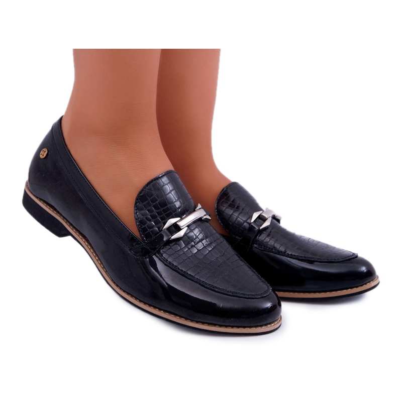 Brogues Maciejka Feminino Mocassins Lacados Preto 4099A-01 / 00-1