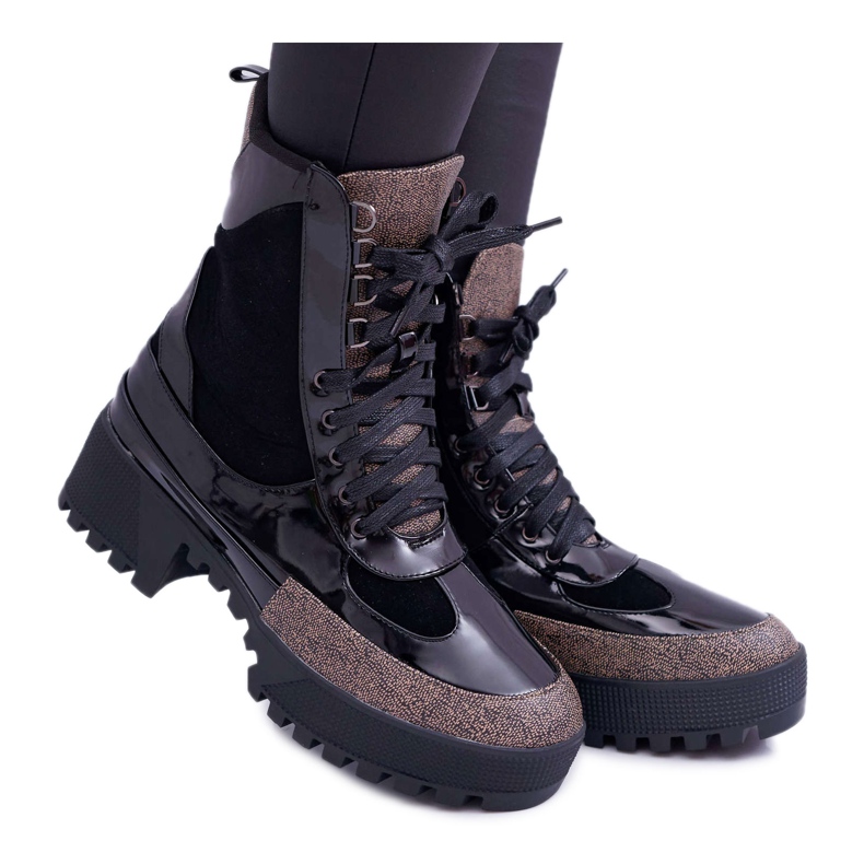 Armadilhas de botas altas pretas Havok feminino preto