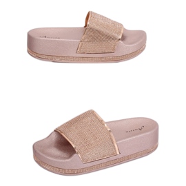 Chinelos Champagne N-59 Champagne em uma sola grossa multicolorido amarelo