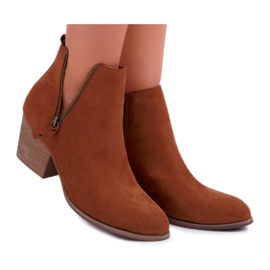 FB1 Botas femininas com salto alto camurça camel farre marrom