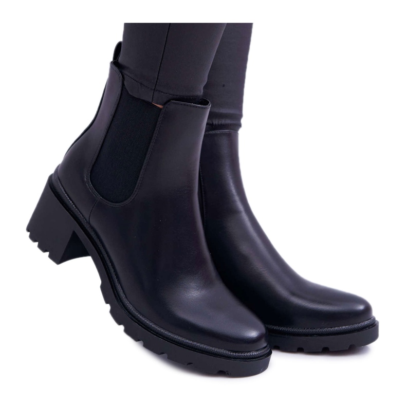 Botas femininas pretas discretas preto