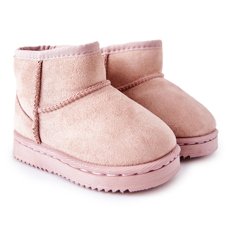 Botas de neve juvenis quentes para crianças rosa Gooby