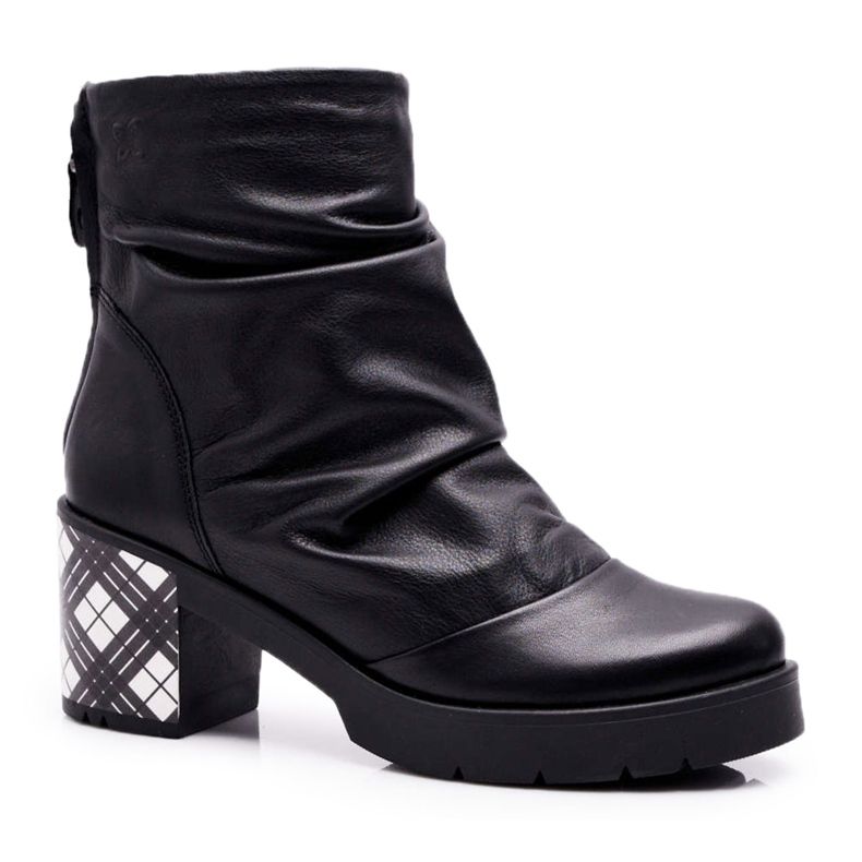 Botas Maciejka de Couro Femininas Pretas 04216-01 preto