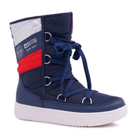 Botas de neve para mulher, pele isolada Big Star, azul marinho EE274657 marinha