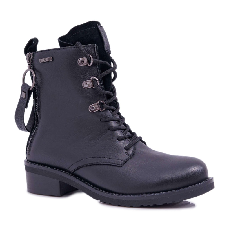 Botas femininas Workers Big Star Couro Preto EE274506