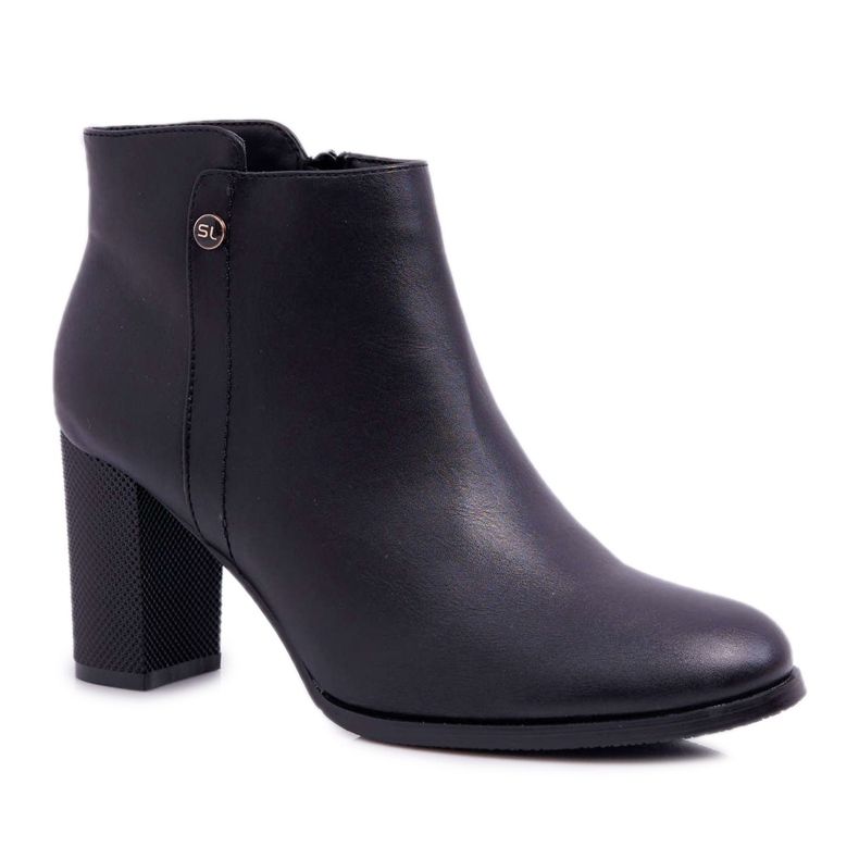 Botas femininas de salto alto Sergio Leone pretas BT518 preto