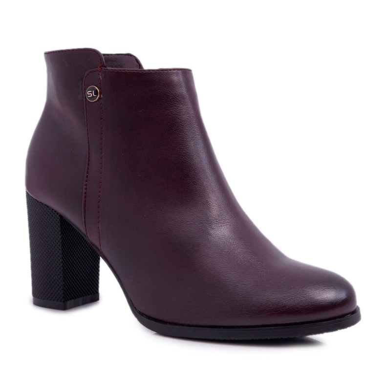 Botas femininas de salto alto Sergio Leone Burgundy BT518 vermelho