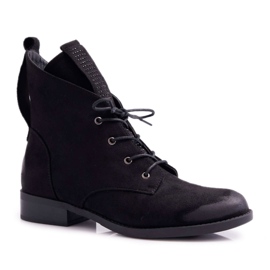 S.Barski Botas altas femininas em camurça preta Barski 75-13 preto