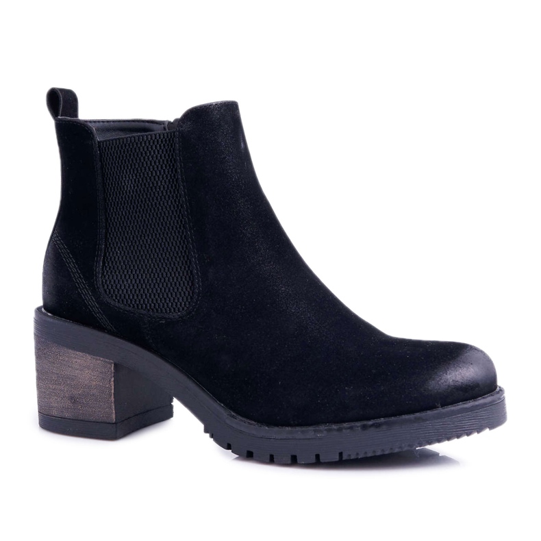 Botas femininas de salto alto Sergio Leone Black Br BT702 preto