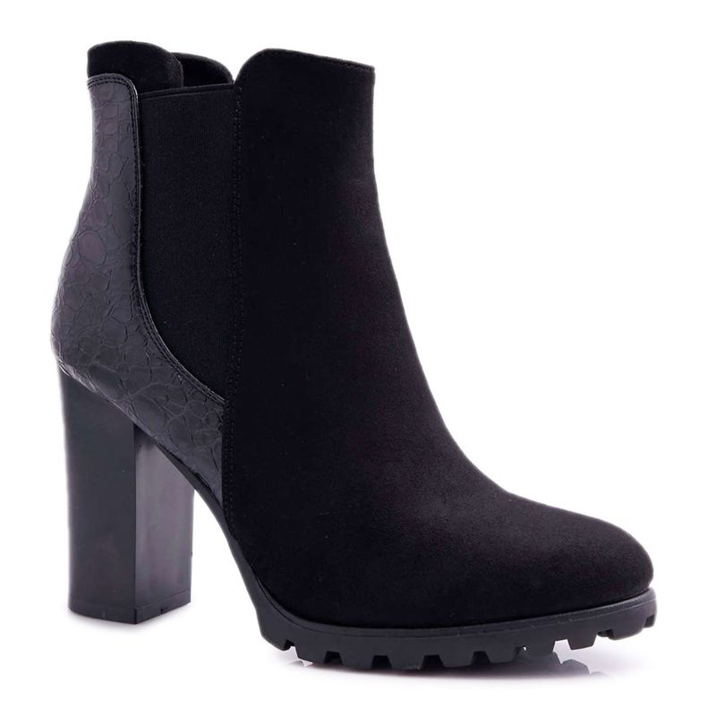 Botas femininas de salto alto pretas Mondego preto