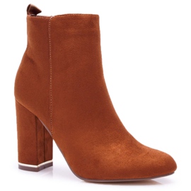 Botas femininas de salto alto Camel Sadie castanho