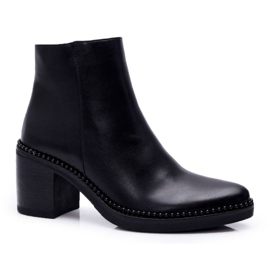 IdealDept Duo preto com botas de salto feminino