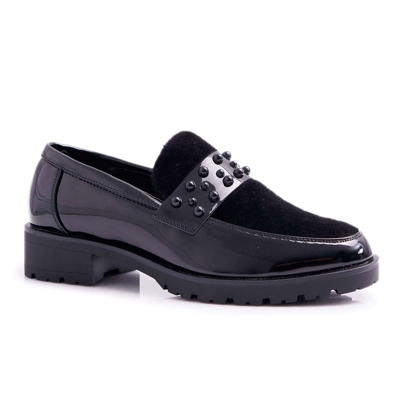 FRANA Feminino Slip-on Lacquered Black Delicious preto