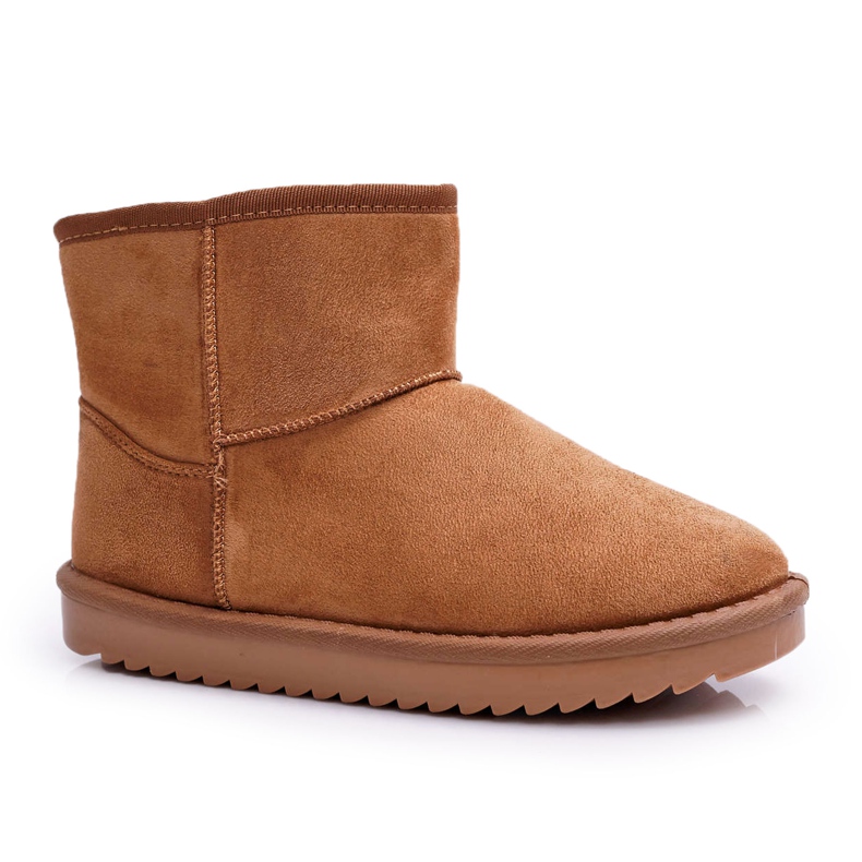 FRJ Botas de neve quentes femininas Camel Puffen castanho