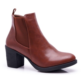 Botas femininas de salto alto marrom ergost