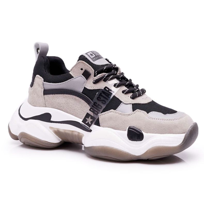 Sapatas esportivas femininas Big Star por Daniel Lopez Gray FF274427 cinza