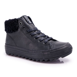 Tênis feminino Big Star High Warmed Black EE274145 preto