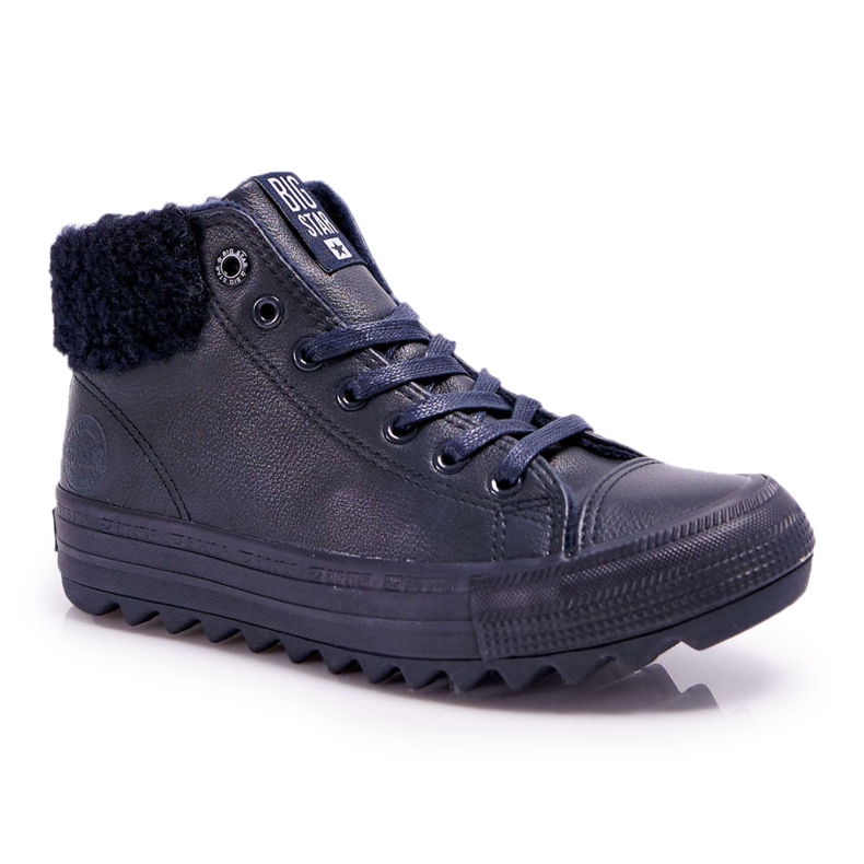 Tênis feminino Big Star High Warm Navy EE274147 azul marinho