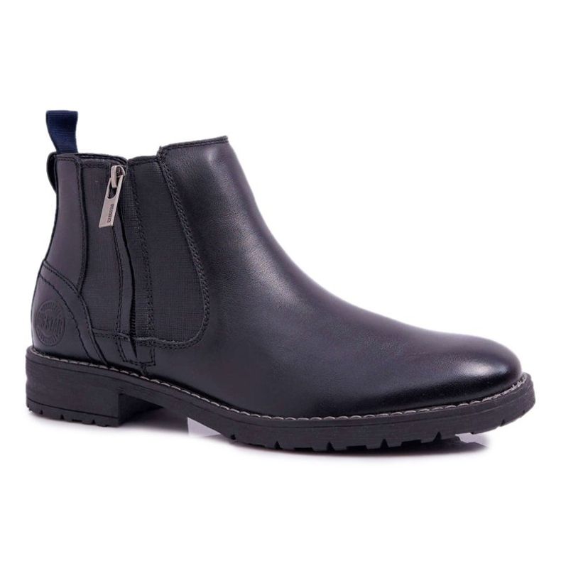 Botas masculinas de couro Big Star preto EE174287