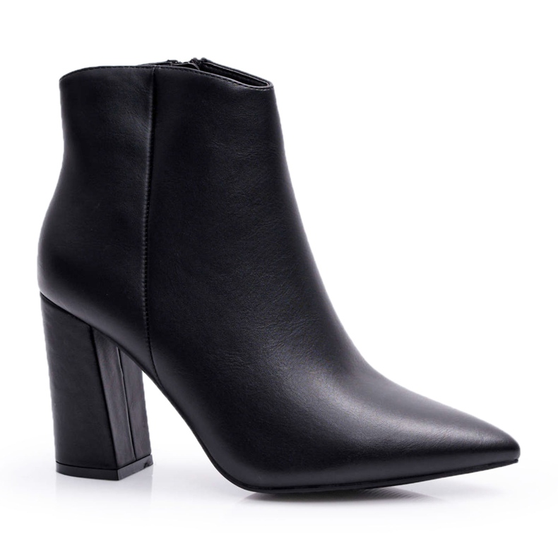 SEA Botas femininas de salto no Spitz Black Felino preto