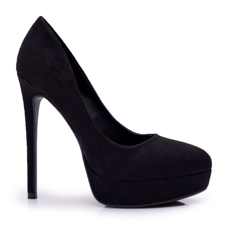 SEA Stilettos camurça feminino plataforma preta Gervalo preto