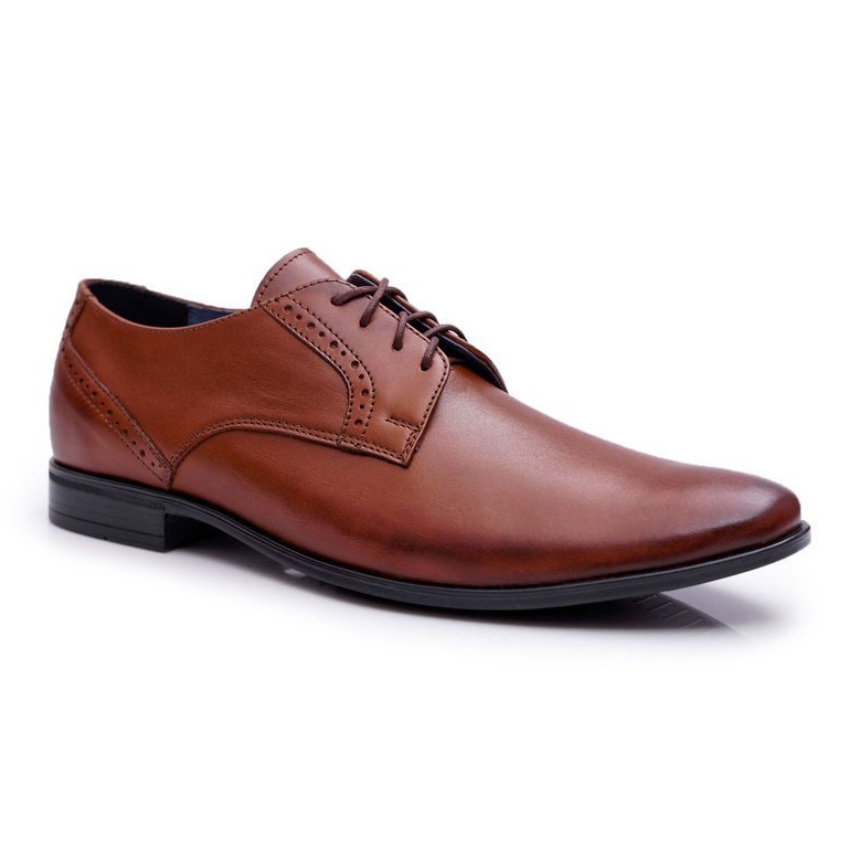Brogues masculinos elegantes bednarek marrom herod castanho
