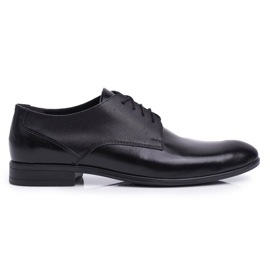 Bednarek Polish Shoes Sapato de couro elegante masculino Preto Jantar