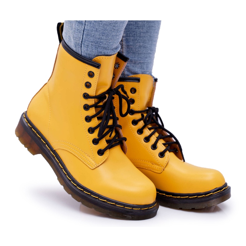 SEA Botas femininas caçadores amarelo gangsta