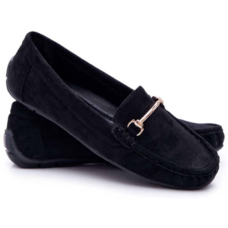 SEA Mocassim preto feminino de camurça de Sonnero