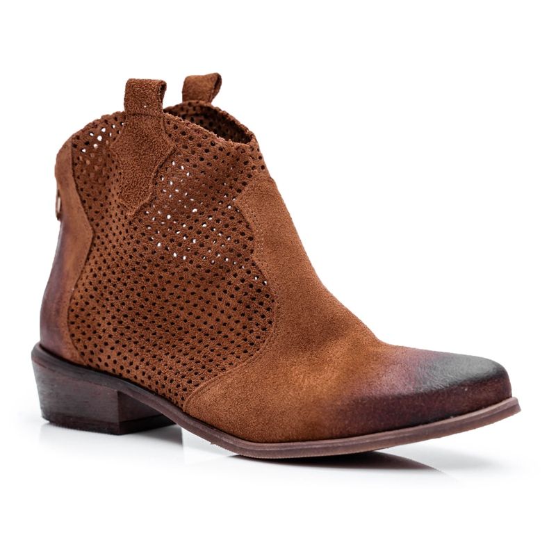 Exquisite Botas femininas de veludo marrom requintado 1166 castanho