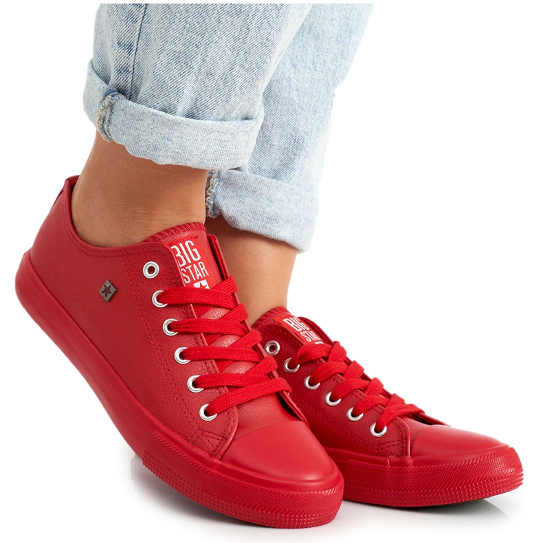 Tênis feminino Big Star Red V274872 vermelho