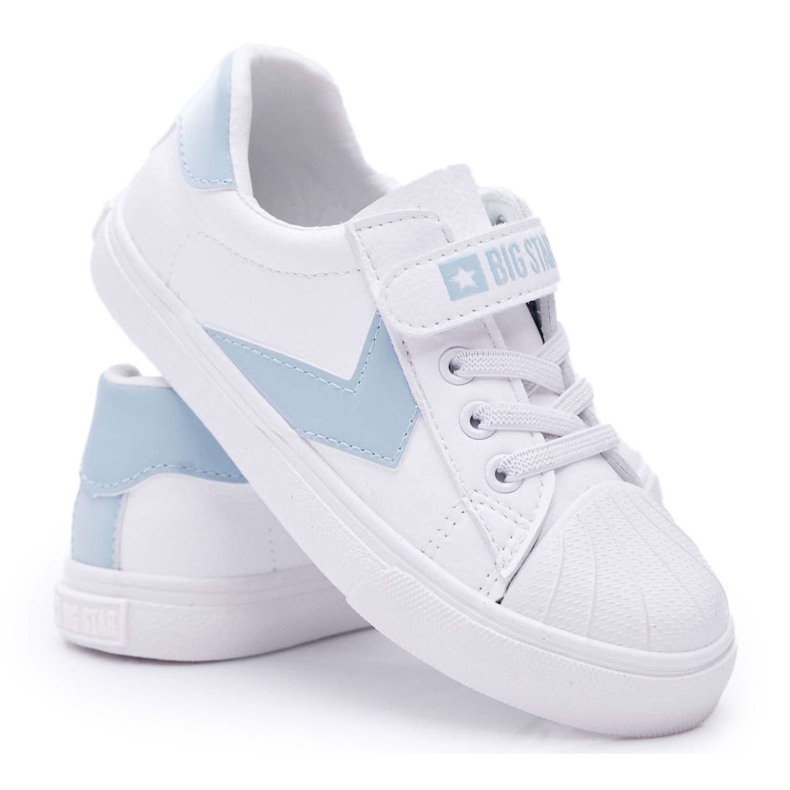 Big Star Tênis infantil estrela grande infantil com velcro branco FF374120 Big Star Tênis infantil estrela grande infantil com velcro branco FF374120