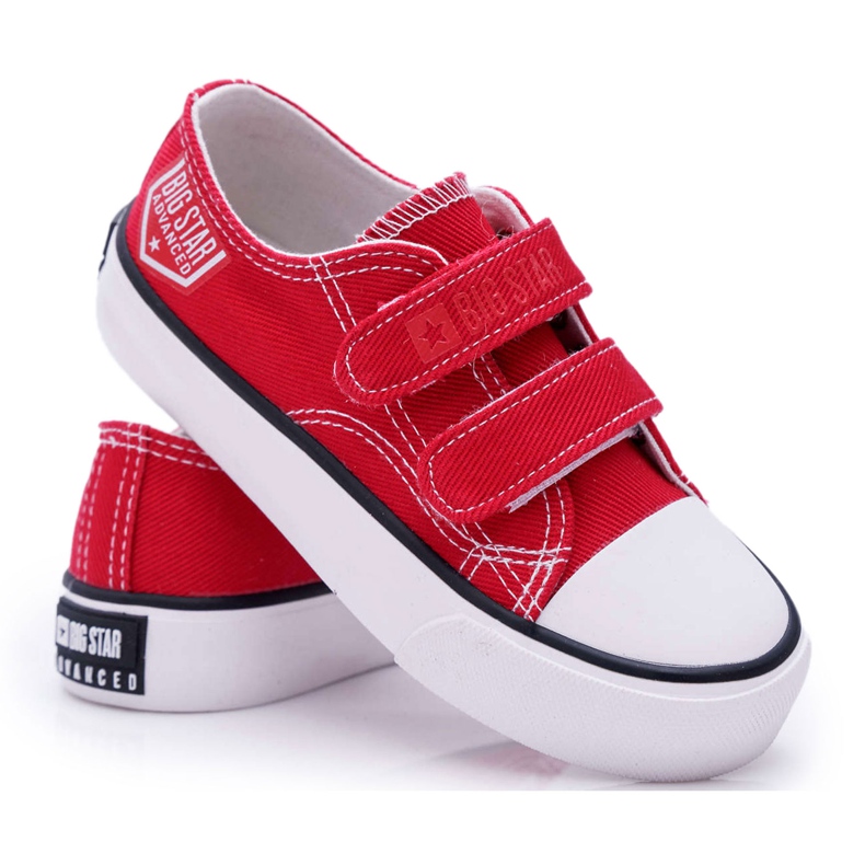 Big Star Tênis infantil estrela grande com velcro vermelho FF374063