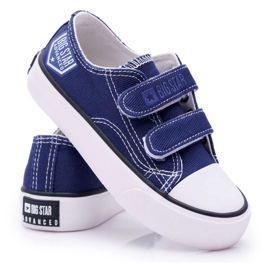 Big Star Tênis infantil estrela grande com velcro azul marinho FF374064 azul-marinho