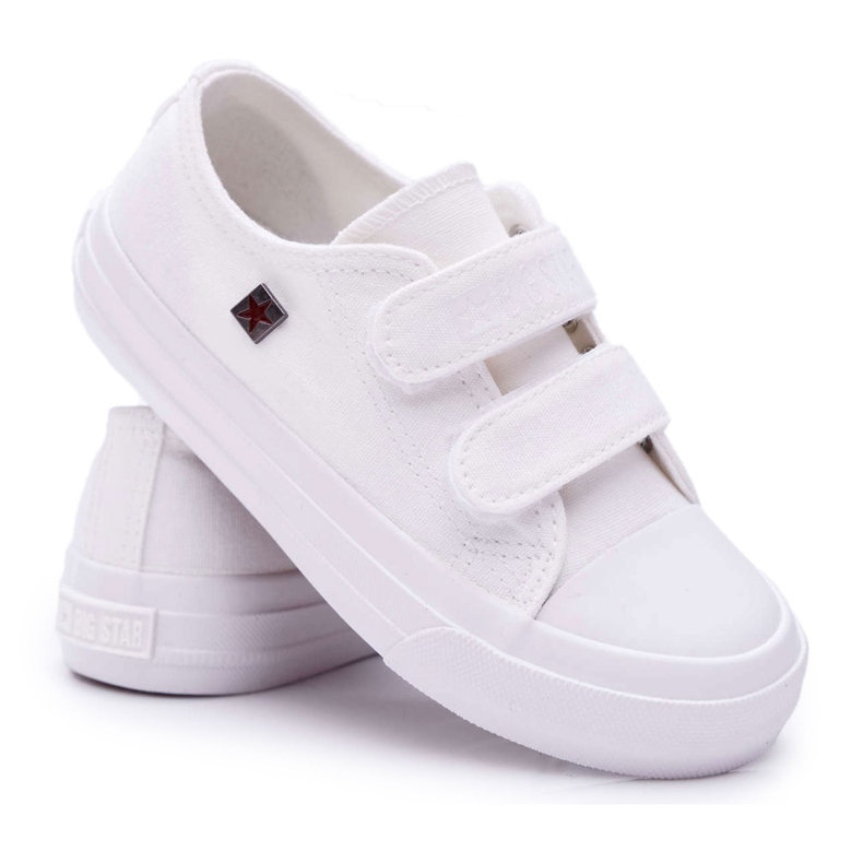 Big Star Tênis infantil grande estrela infantil com velcro branco FF374096