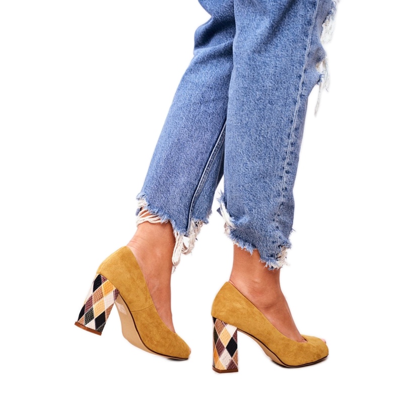 Bombas Femininas Sergio Leone Camurça Amarelo PB135 Be Mine!