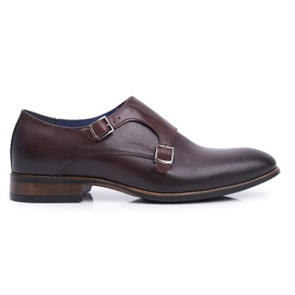 Couro Brogues Masculino Monge Nikopol Castanho 1720 marrom