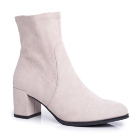 Botas femininas de salto alto Sergio Leone Slip Grey LikeStar cinza Botas femininas de salto alto Sergio Leone Slip Grey LikeStar cinza