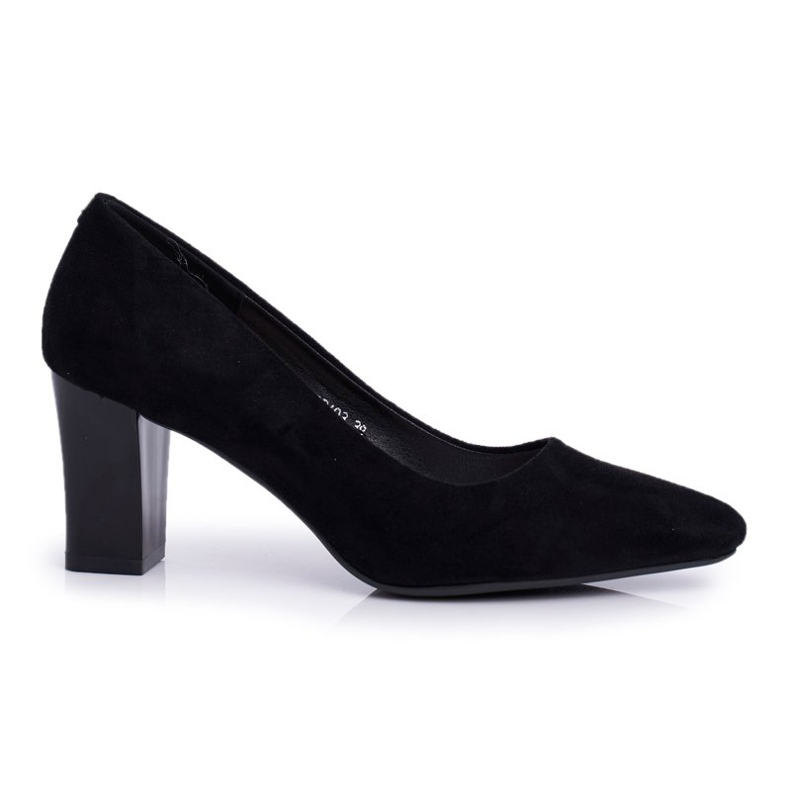 Bombas femininas Sergio Leone PB403 camurça preta herline preto