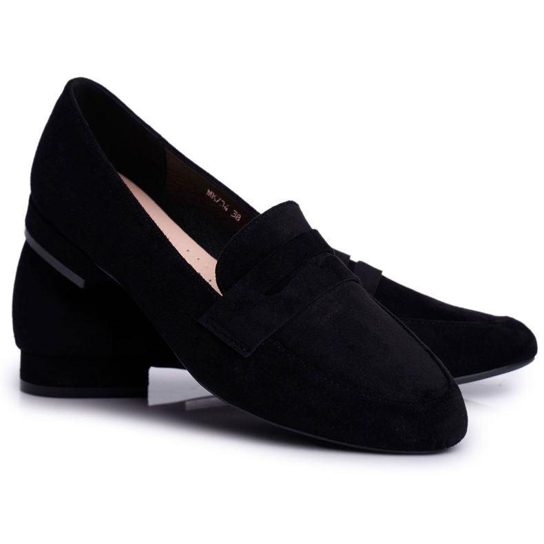 Mocassim feminino camurça Sergio Leone MK734 Black Nebbi preto