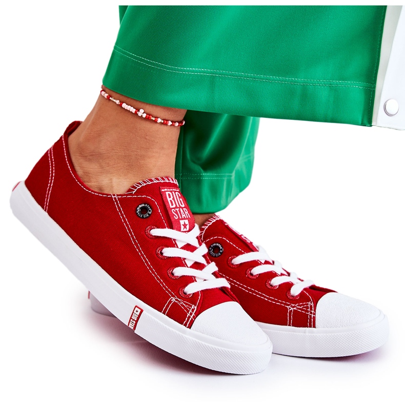 Tênis feminino Big Star Red FF274089 vermelho